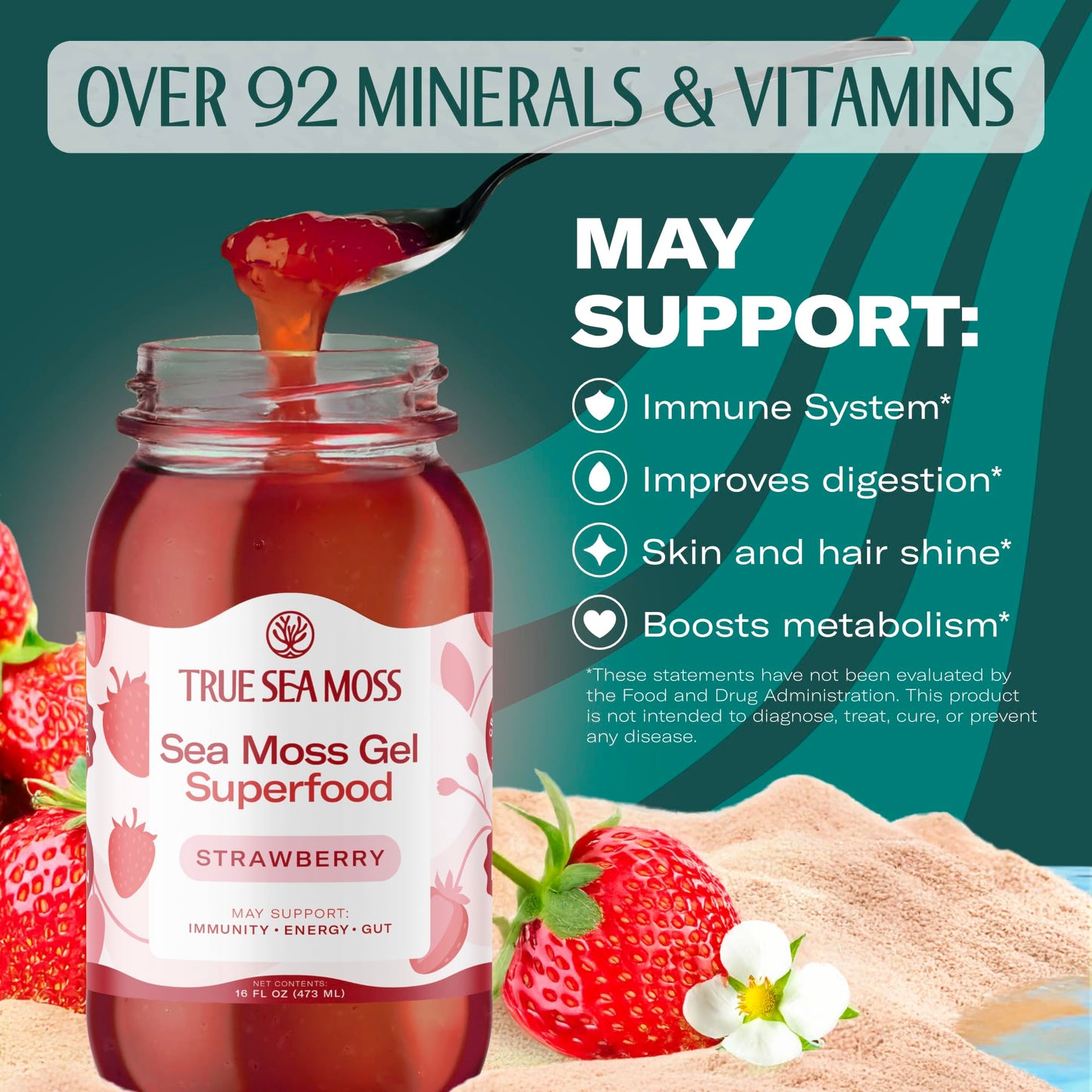 Sea Moss Gel & Liquid Drops Bundle – Wildcrafted Strawberry Seamoss with Burdock Root, Black Cumin & Spirulina – Fast-Absorbing, Nutrient-Dense Superfood – Vegan, Made in USA